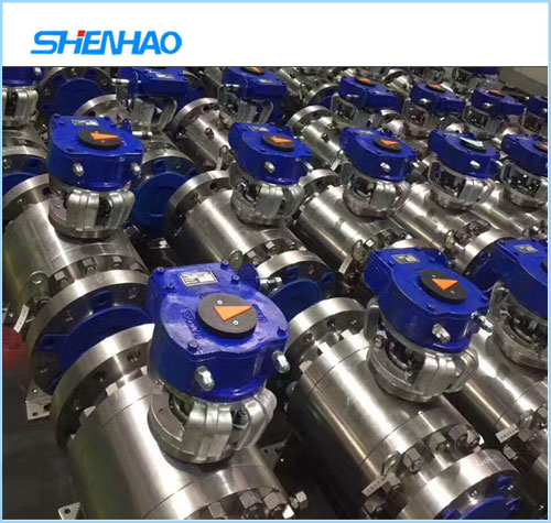 Trunnion electric ball valve